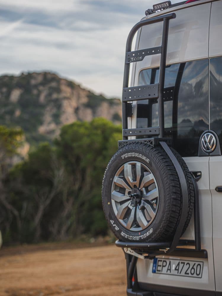 Aluminiowa Mocowanie koła zapasowego z drabinką thumbnail 3