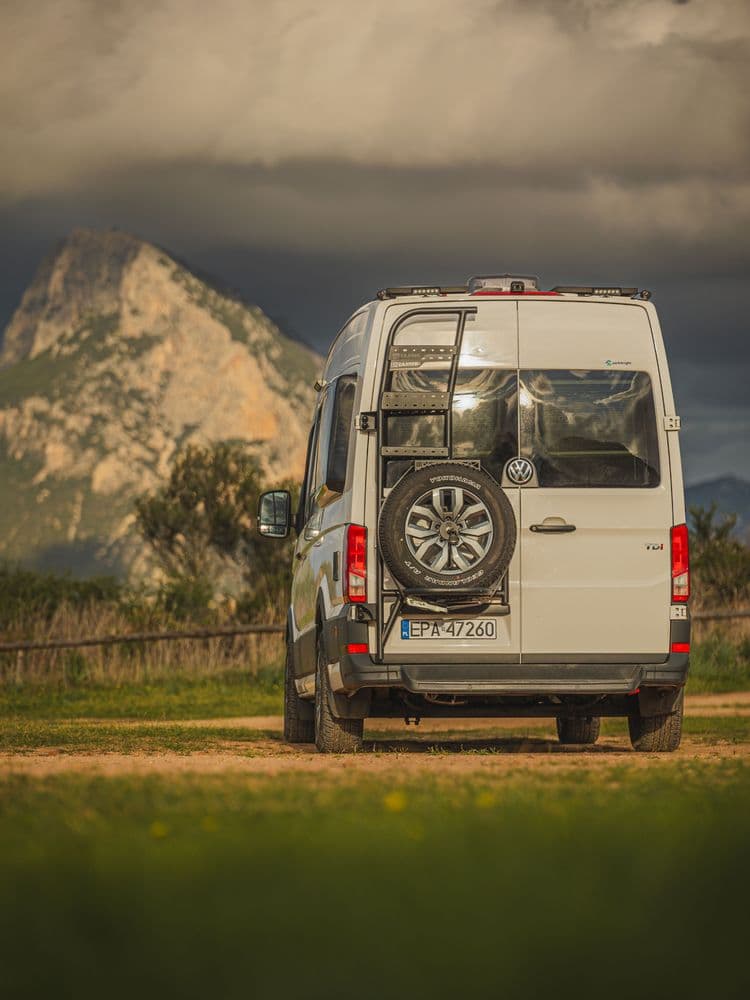 Aluminiowa Mocowanie koła zapasowego z drabinką