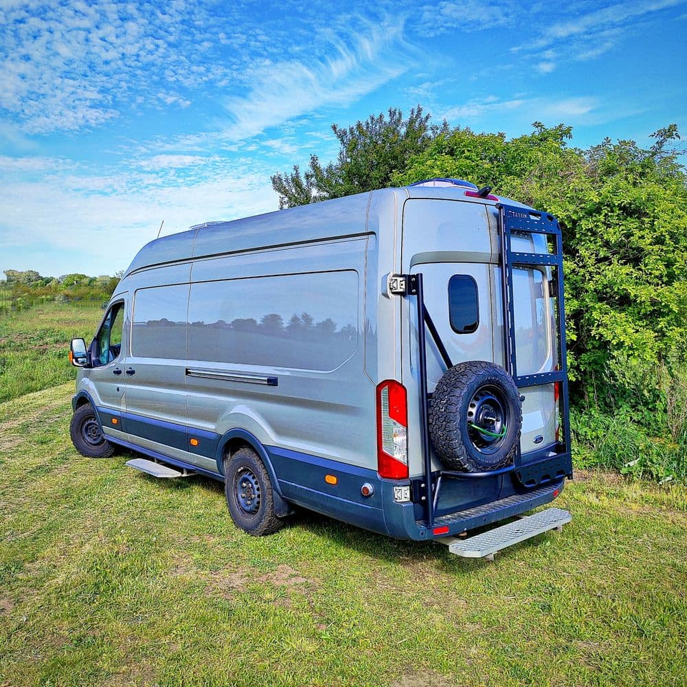 Aluminiowe mocowanie koła zapasowego Transit Mk8